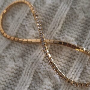 Rhinestones Decor Chain Anklet